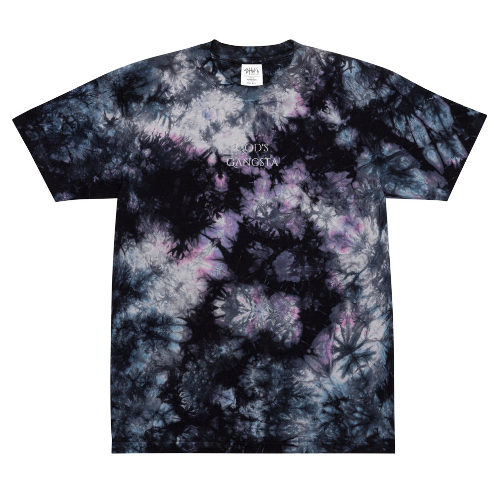 God's Gangsta Oversized tie-dye t-shirt