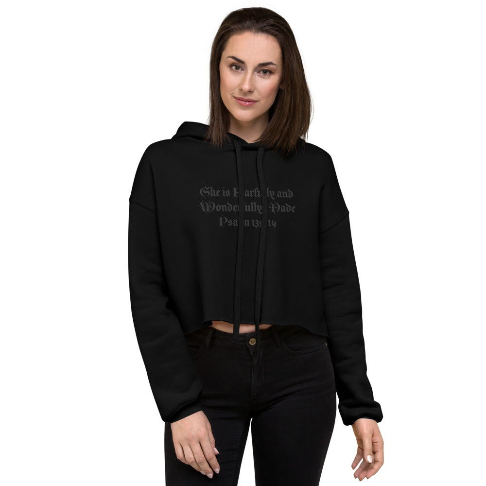 Psalm 139:14 Crop Hoodie