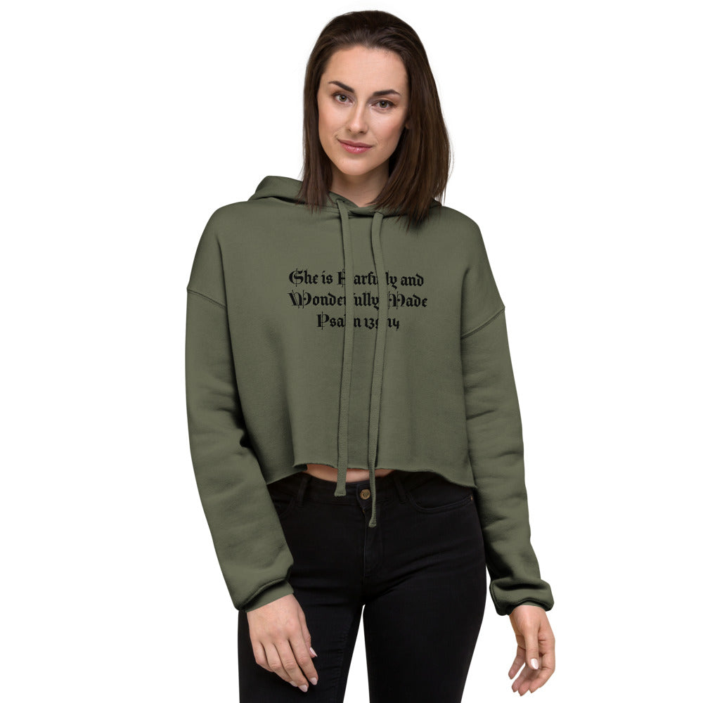 Psalm 139:14 Crop Hoodie