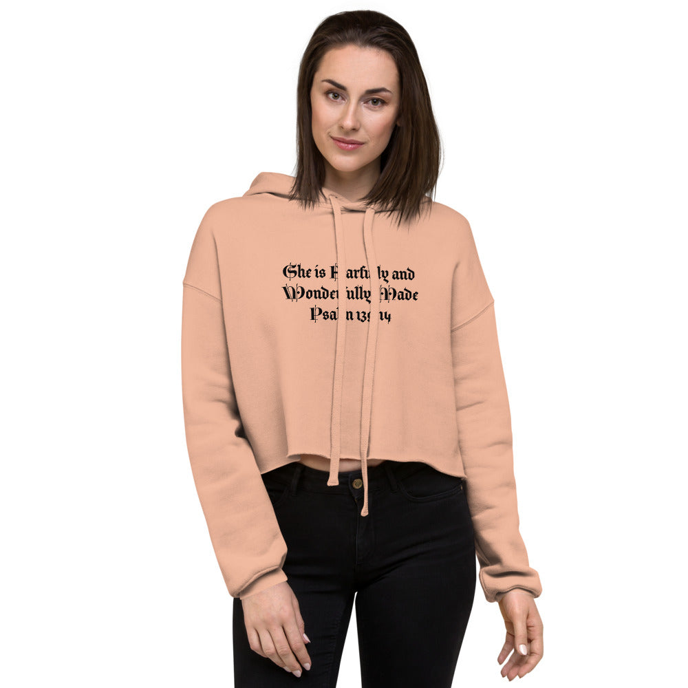 Psalm 139:14 Crop Hoodie