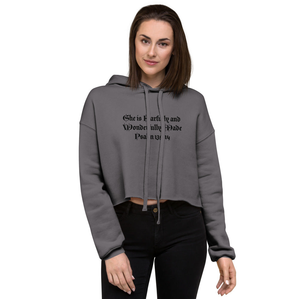 Psalm 139:14 Crop Hoodie